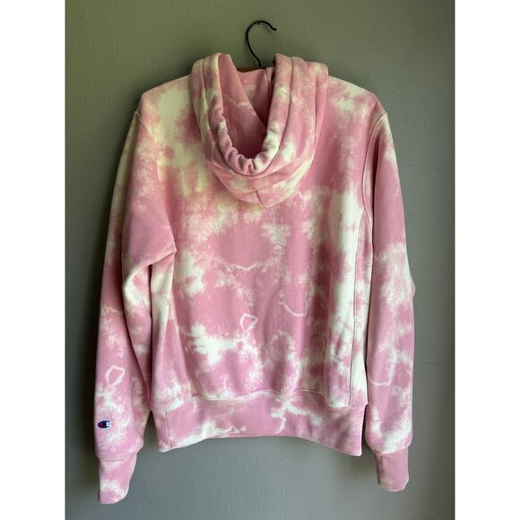 Champion Womens Tye Dye Hooded Sweatshirt Pink Size Small - Picture 3 of 5